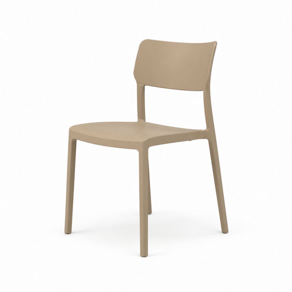 Chaise de salle à manger beige en polypropylène 45 x 52 x 80 cm
